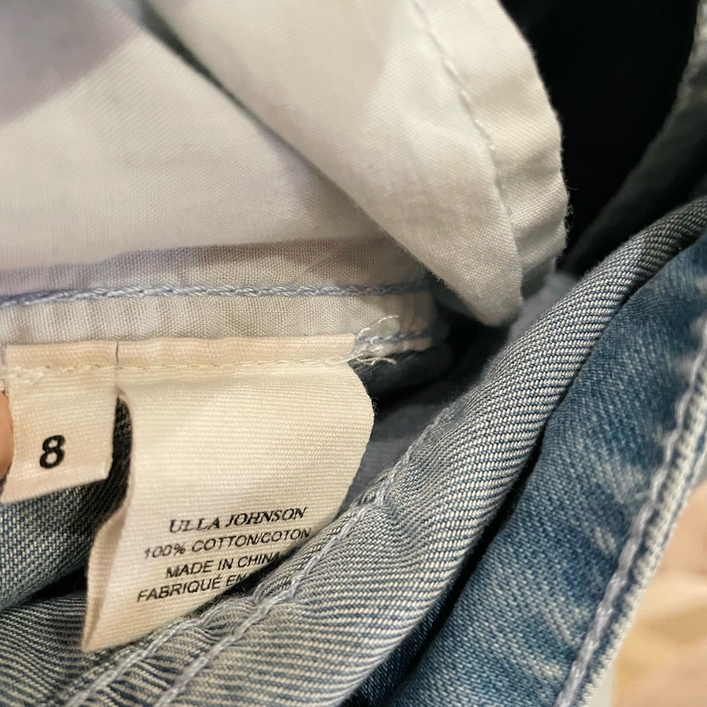 Ulla Johnson Wide-Leg Light Blue Denim Pants Size 8 - Picture 6 of 7